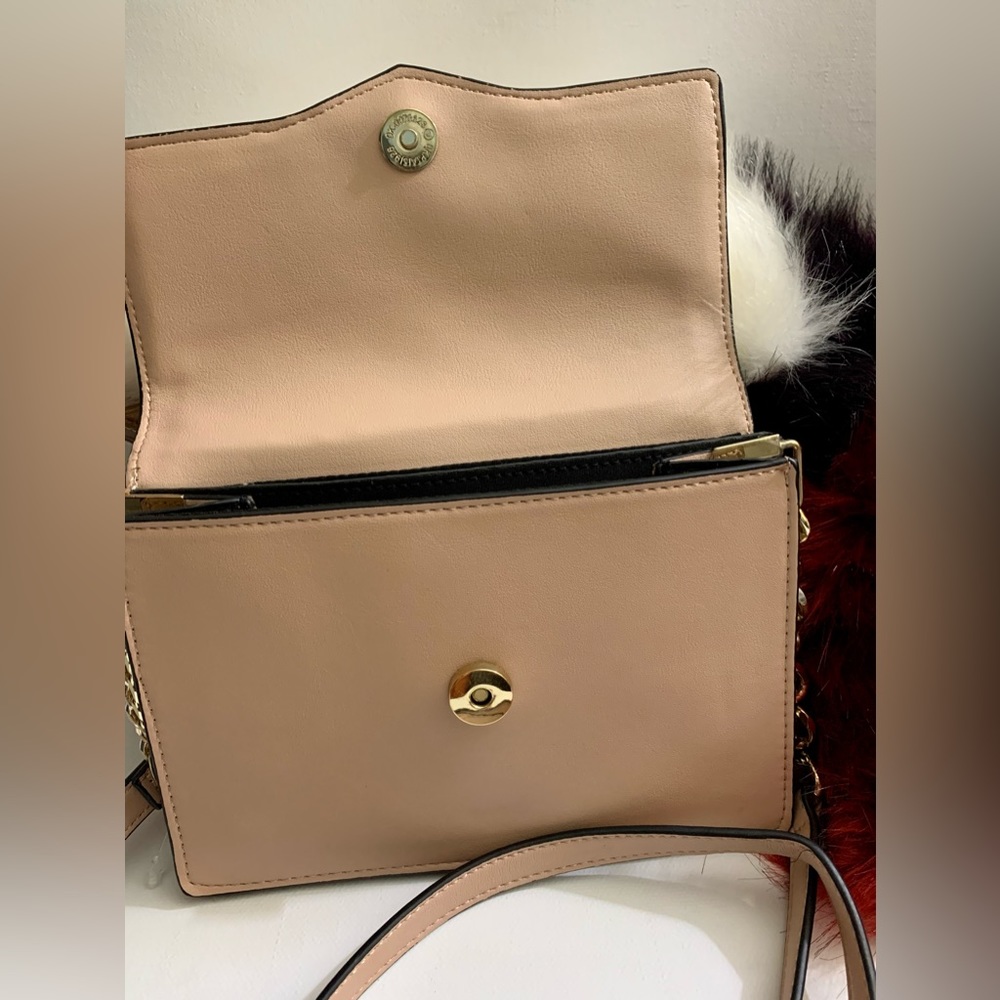 🍀 Topshop Bag Womens Leather Crossbody Shoulder Sling Clutch Gold Chain 🍀#TOP - Picture 5 of 16